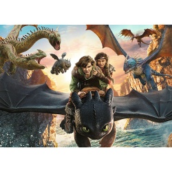 PUZZLE TREFL 200 CUM SA ITI DRESEZI DRAGONUL TOOTHLESS SI PRIETENII - Img 2
