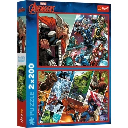 PUZZLE TREFL 2X200 MARVEL AVENGERS APARATORII LUMII - Img 1