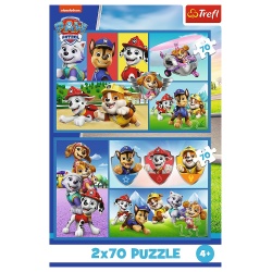 PUZZLE TREFL 2X70 PATRULA CATELUSILOR ECHIPA CATELUSILOR - Img 4