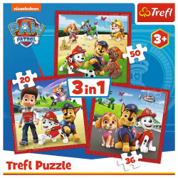 Puzzle trefl 3in1 patrula catelusilor catelusii fericiti - Img 5