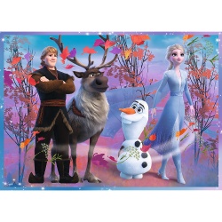 PUZZLE TREFL 4IN1 FROZEN2 CALATORIE CATRE NECUNOSCUT - Img 5