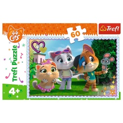 PUZZLE TREFL 60 44 PISICI JOCUL PISICILOR - Img 3