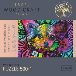 PUZZLE TREFL DIN LEMN 500+1 PIESE CATELUSII DRAGALASI - Img 5