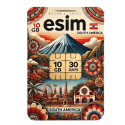 Roaming eSIM 10GB date, eSIM de Mare viteza pana la 5G, valabil 30 zile din momentul activarii, 11 tari, America Latina - Img 1