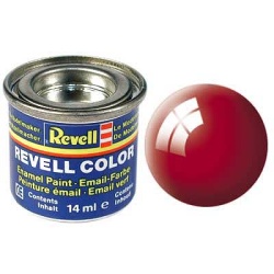 Rosu foc lucios RAL 3000, vopsea email 14 ml