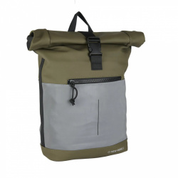 RUCSAC NEW REBELS BOWIE-NEW YORK ROLLTOP, DIMENSIUNI 30/12/43 CM, CULOARE OLIVE - Img 1