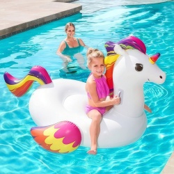 Saltea gonflabilă pentru copii - unicorn - 155 x 119 cm - Img 2