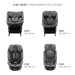 SCAUN AUTO KINDERKRAFT XPEDITION 3 I-SIZE 40-150 CM, GREY - Img 4