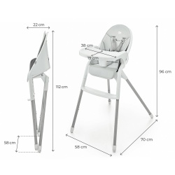 SCAUN DE MASA KINDERKRAFT DINNLY, GREY - Img 11