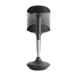 SCAUN ERGONOMIC UNILUX MOOVE, BAZA CURBATA, REGLARE PE INALTIME 63-89CM, SISTEM CU PISTON PE GAZ, 3 MANERE REGLARE, CAPTUSIT CU SPUMA DE 8CM, SUPORTA 150KG, COMPATIBIL CU BIROU ERGODESK 2/ERGO WELL, TUB METAL, BAZA CAUCIUCATA 35CM, CULOARE NEGRU
