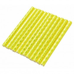 Set 12 ornamente din material reflectorizant pentru spite bicicleta, culoare galben - Img 1