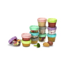 SET 12 RECIPIENT STICLA PENTRU HRANA BEBE, MELII, 6*59 ML + 6*118 ML - Img 11