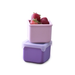 SET 2 RECIPIENTE SILICON, MELII, PINK PURPLE - Img 2