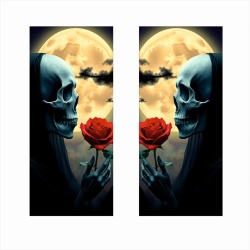 Set 2 stickere decorative pentru stalpii usilor, print autoadeziv de inalta rezolutie, dimensine 2 buc x 50 x 22 cm , cod: AVX-SSU-08 - Img 2