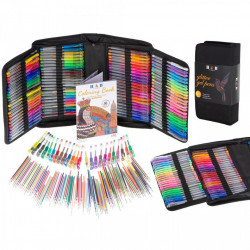 Set 242 piese, Pixuri cu gel multicolor + Rezerve + Carte de colorat + Penar - Img 2