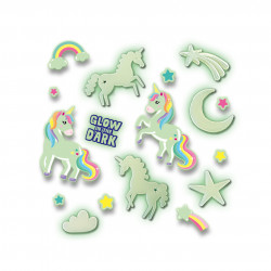 Set autocolante fosforescente cu unicorni pentru copii - Img 3