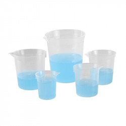 Set didactic pentru masurare lichide Miniland, 5 recipiente, 7 ani+