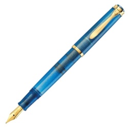 STILOU CLASSIC M200 M, CU PISTON, PENITA DIN OTEL INOXIDABIL PLACAT CU AUR, ACCESORII PLACATE CU AUR, CORPGOLDEN LAPIS + CALIMARA CERNEALA GOLDEN LAPIS 50ML, IN CUTIE CADOU - Img 1