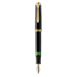 STILOU SOUVERAN M600 M PENITA AUR 14K+ACCESORII PLACATE AUR NEGRU
