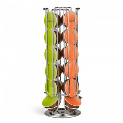 Suport metalic pentru capsule de cafea - 24 capsule Dolce Gusto - crom - Img 3