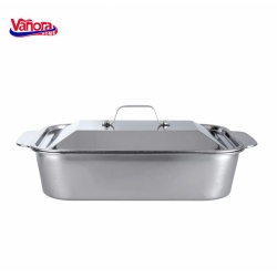 TAVA INOX CU CAPAC 36.5x22x7 CM, ZIRA