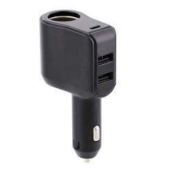 TNB 4 in 1 cigarette lighter charger - black