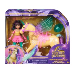 UNICORN ACADEMY SET MAGIA ARIPILOR CU PAPUSA AVA SI UNICORNUL LEAF CU ACCESORII