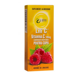 VITAMINA C ZMEURA COPII 100MG 30CPR
