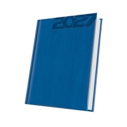 AGENDA DATATA A5 352PAG PREMIUM DELUXE VIVIONE COPERTA PIELE SINTETICA ALBASTRU REGAL FOLIO ARGINTIU 2027