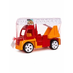 AUTOSPECIALA POMPIERI CU SCARA PORTOCALIU ROSU 46CM