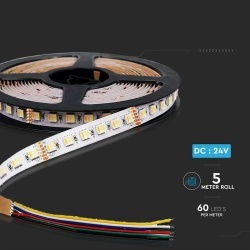 BANDA LED 24V SMD5050 24W/M 120LED/M 3IN1 IP20 5M - Img 5
