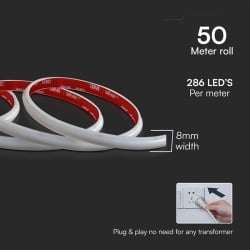 BANDA LED COB 12.5W/M 220-240V IP65 4000K ROLA 50M - Img 5