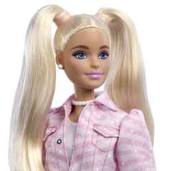BARBIE DELUXE STYLE PAPUSA BARBIE JACHETA DIN DENIM ROZ - Img 4
