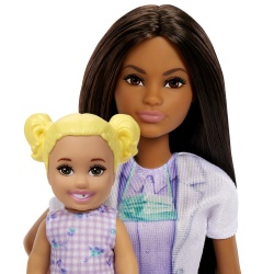 BARBIE SET DE JOACA PAPUSA BARBIE BRUNETA FACE CARIERA STOMATOLOG - Img 6