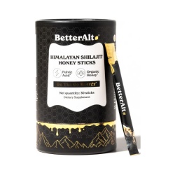 Better Alt Himalayan Shilajit Honey Sticks, Pliculete De Shilajit Din Himalaya Si Miere Cu 75% Acid Fulvic, 30 Pliculete