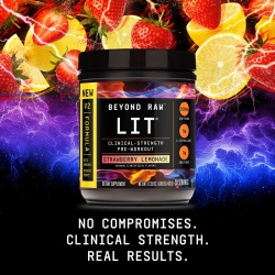 Beyond Raw Lit V2 Pre-workout With Strawberry Lemonade Flavor, Pre-workout Cu Aroma De Limonada De Capsuni, 492 G - Img 10