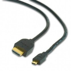 CABLU video GEMBIRD, adaptor HDMI (T) la Micro-HDMI (T), 3m, conectori auriti, negru, "CC-HDMID-10" - Img 1
