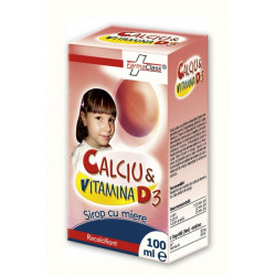Calciu+ vitamina d3 sirop cu miere 100ml farma class
