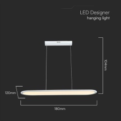 CANDELABRU LED 24W 80X100CM 4000K - ALB - Img 3