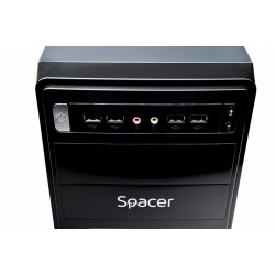 CARCASA SPACER, Mini Tower, mATX, "MOON", 450 (230W for 450W Desktop PC), USB 2.0 x 4, Jack 3.5mm x 2, "SPC-MOON" - Img 5