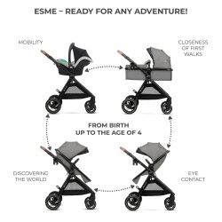 CARUCIOR KINDERKRAFT ESME, 3 IN 1, MOONLIGHT GREY - Img 8