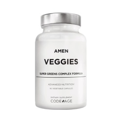 Codeage Amen Super Greens Complex Formula, Formula Premium De Legume Si Ciuperci Pentru Energie Si Vitalitate, 90 Cps