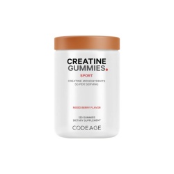 Codeage Creatine Gummies 5g, Jeleuri Delicioase Cu Creatina Pentru Energie Si Performanta Musculara, Cu Aroma De Fructe De Padure, 120 Jeleuri