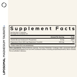 Codeage Liposomal Magnesium Taurate+, Magneziu Taurat Cu Tehnologie Liposomala Pentru Sanatatea Inimii Si Sistemului Nervos, 120 Cps - Img 10