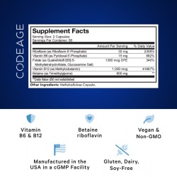 Codeage Methylfolate B Complex, Forma Bioactiva B Complex Pentru Energie, Metabolism Si Sanatate Celulara, 120 Cps - Img 4