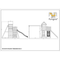 Complex joaca din lemn 7in1, pentru 10 copii, Fungoo Treehouse natur - Img 4