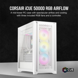 Cr icue 5000d rgb airflow mid tower wh - Img 4