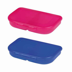 Cutie plastic sandwich 2 compartimente roz
