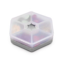 CUTIE SNACK HEXAGON SNACKLE 6 COMPARTMENTE, MELII, GREY - Img 4