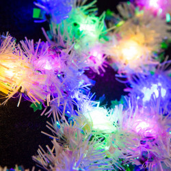 Decoratiune de Craciun - fulg de nea LED colorat - 32 cm - Img 2
